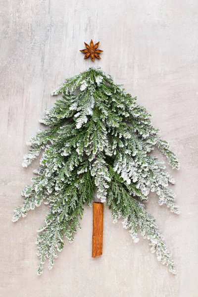 Weihnachtsbaum flach gelegt. — Stockfoto