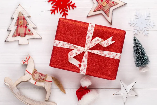 Noel dekor ve süs tarzında Noel arkaplanı.