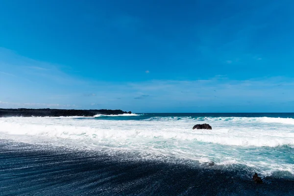 bir görünümü Beach, lanzarote, Kanarya Adaları, İspanya.