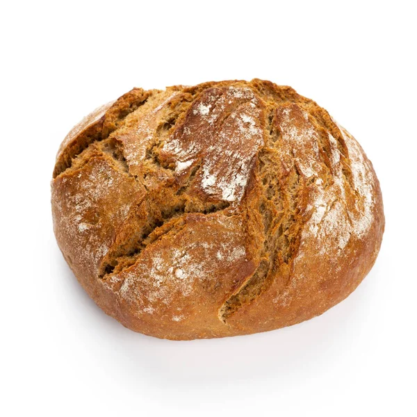 Beyaz arkaplanda çavdar ekmekleri.