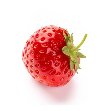 Beyaz arka planda taze çilekler var. İzole edilmiş - Ima