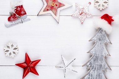 Noel dekor ve süs tarzında Noel arkaplanı.