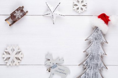 Noel dekor ve süs tarzında Noel arkaplanı.