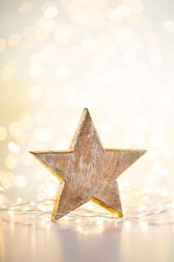 Dekoratif yıldızlı Noel arkaplanı.