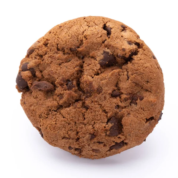 Beyaz arka plan üzerinde izole çikolatalı kurabiye. Tatlı biscu