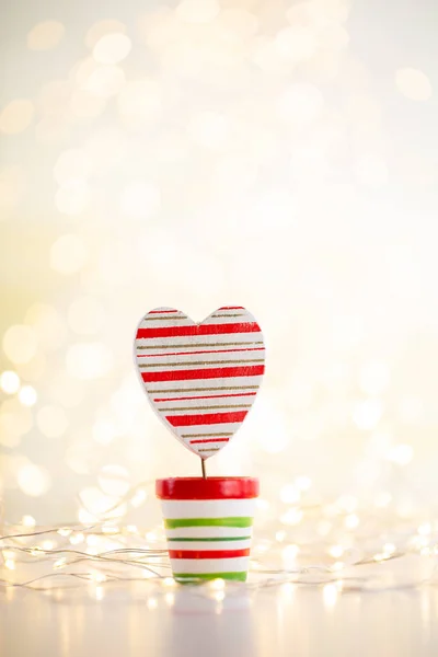 Christmas bokeh background with decorative star. — Stock Photo, Image
