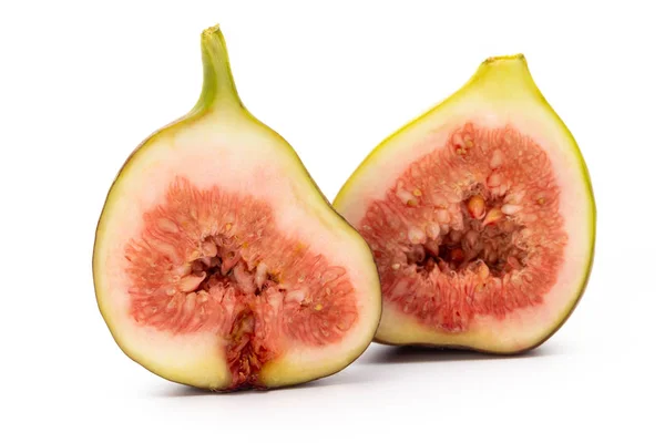 Fig fruits isolated on white background. Top view. Flat lay patt — Stock Photo, Image