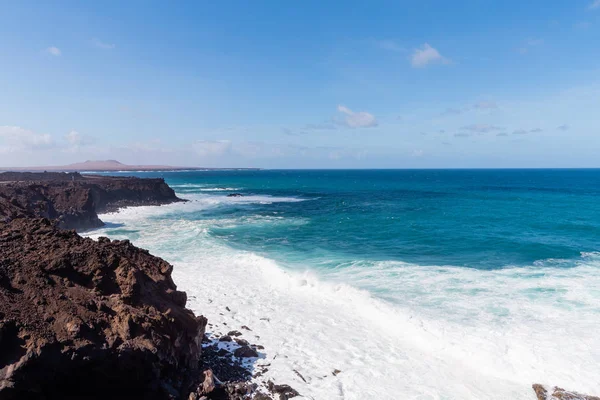 bir görünümü Beach, lanzarote, Kanarya Adaları, İspanya.