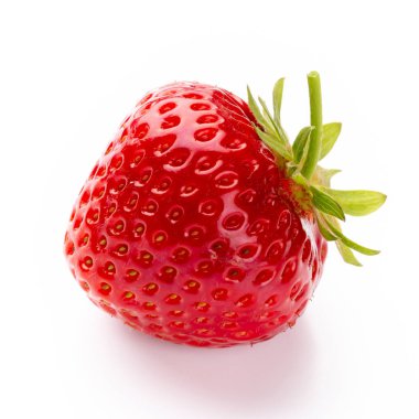 Beyaz arka planda taze çilekler var. İzole edilmiş - Ima