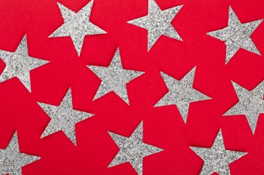 Parlayan Yıldızlarla Noel Arkaplanı. 