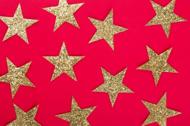 Parlayan Yıldızlarla Noel Arkaplanı.