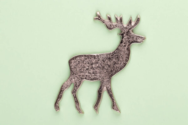 Christmas decor. Christmas decorations on pastel background. Fla