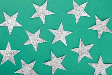 Parlayan Yıldızlarla Noel Arkaplanı. 