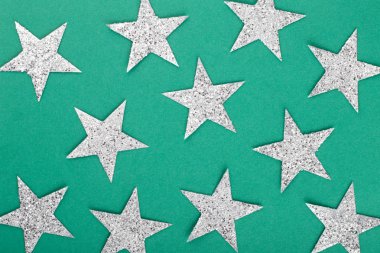 Parlayan Yıldızlarla Noel Arkaplanı. 