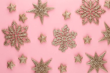 Parlak Dekorlu Noel Arkaplanı.