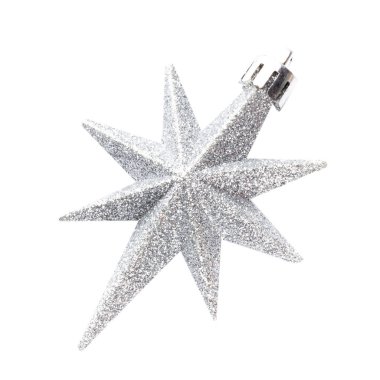 Beyaz bir arka planda Noel dekoru yakın plan. İzole edilmiş - Resim