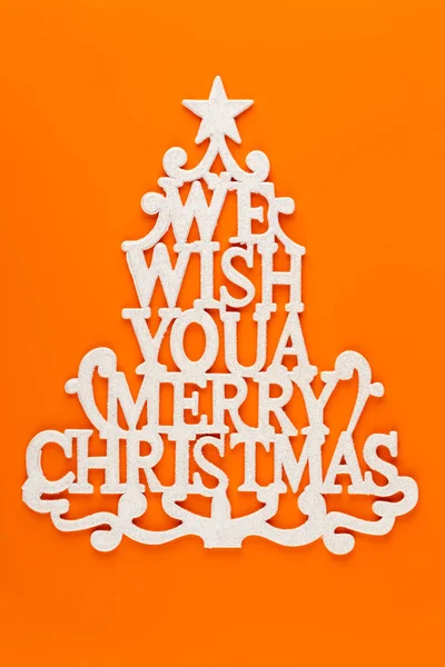 Kerstboom, Noel wens, sparren van de letters. — Stockfoto