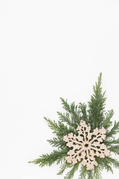 Christmas composition. Christmas decorations on white background — Stock Photo, Image