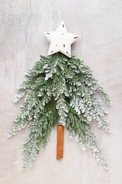 Weihnachtsbaum flach gelegt. — Stockfoto