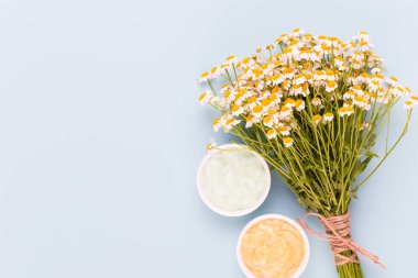 Papatya aromaterapi Tema, el yapımı kozmetik. metin için yer