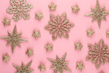 Parlak Dekorlu Noel Arkaplanı.