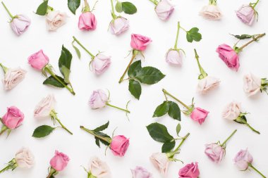 Çiçekler sevgililer günü kompozisyonu. GR üzerindeki pembe gülden yapılmış çerçeve