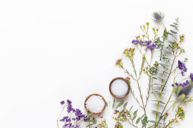 Metin için alanı olan bir spa arkaplanı. Spa tebrik kartına iyi gelir.. 