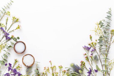 Metin için alanı olan bir spa arkaplanı. Spa tebrik kartına iyi gelir.. 