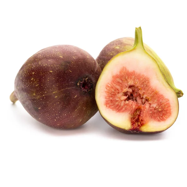 Fig Fruits Isolated White Background Top View Flat Lay — Stock Photo, Image