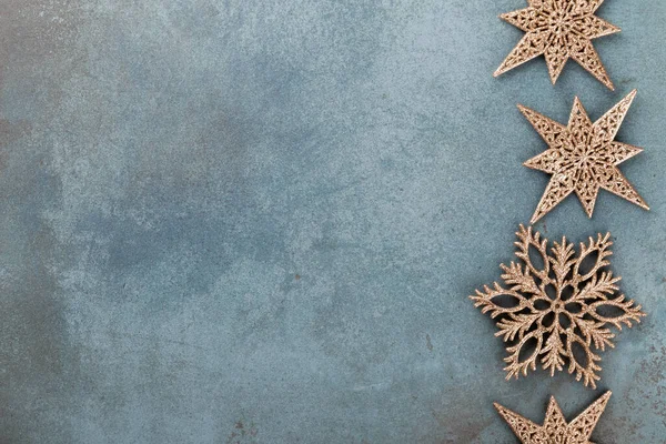 Рождественский Фон Золотой Звездой Новогодний Декор — стоковое фото