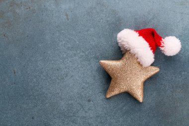 Ahşap arka planda Noel tatili kompozisyonu