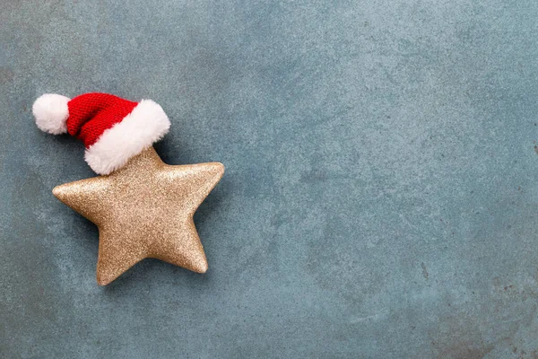 Weihnachten Hintergrund Mit Goldenem Stern Neujahrsdekor — Stockfoto