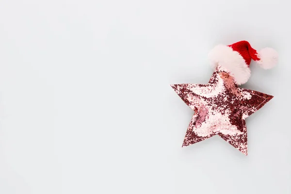 クリスマス星の装飾 青の背景にクリスマスの星 — ストック写真