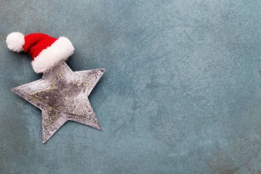 Altın yıldızlı Noel arkaplanı. Yeni Yıl Dekorasyonu. 