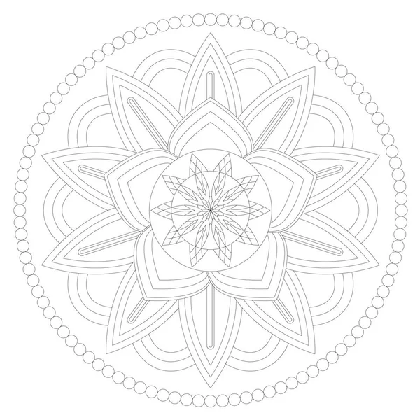 Prêt Peindre Coloriser Mandala Vectoriel — Image vectorielle