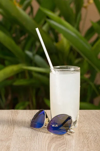 drink  stand on a table on  background