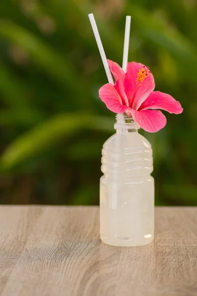 drink  stand on a table on  background