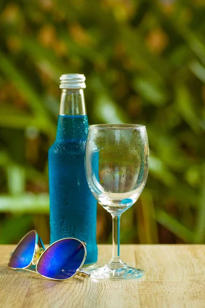 drink  stand on a table on  background