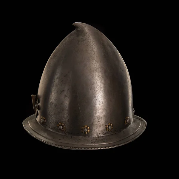 medieval knight's helmet Morion on  background