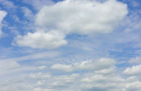 White soft cloud texture on blue sky background