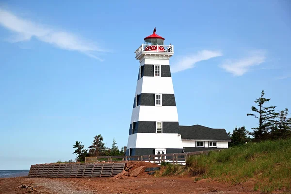 Phare de l'Île-du-Prince-Édouard avec fond bleu ciel — Photo