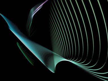 bilgisayar Derma çizgi siyah arka plan üzerine oluşturulan