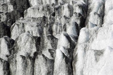 İzlanda okyanus ve lake görünümü buzdağları İzlanda'nın sahil üzerinde.