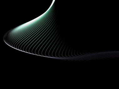 bilgisayar Derma çizgi siyah arka plan üzerine oluşturulan