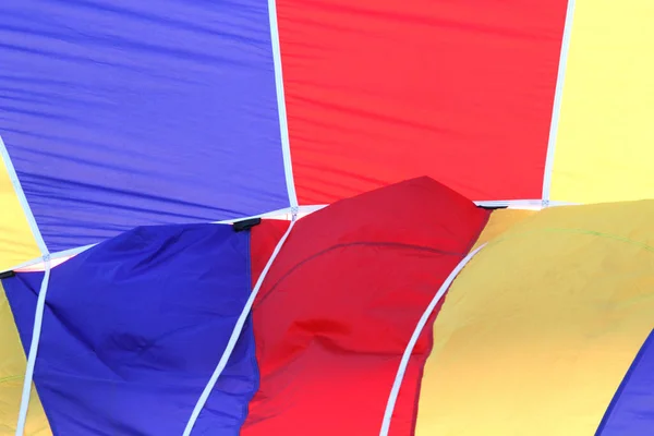 Varm luft ballong tyg mönster med olika färger och linjer — Stockfoto