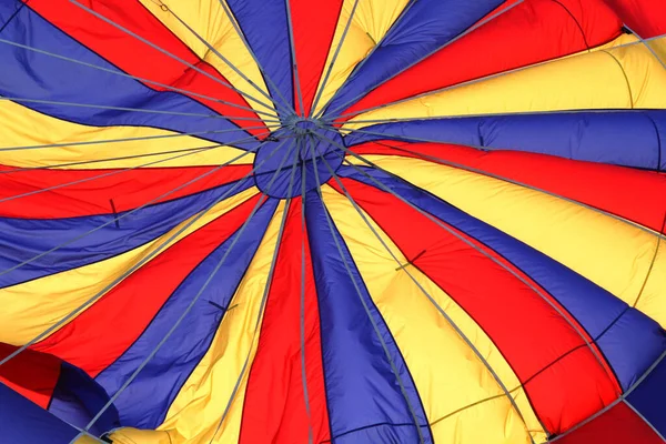 Patrones Tela Globo Aire Caliente Con Varios Colores Líneas Mientras —  Fotos de Stock