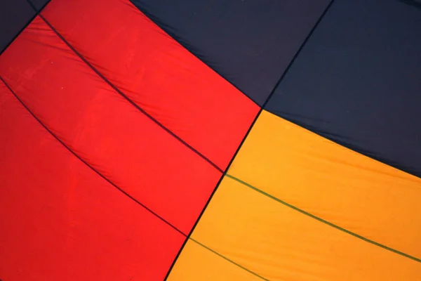 Warme Lucht Ballon Stof Patronen Met Verschillende Kleuren Lijnen Tijdens — Stockfoto