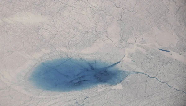 Glaciar Gronelândia Vista Aérea — Fotografia de Stock