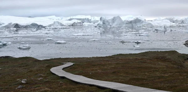 Nézd Jéghegyek Grönland — Stock Fotó