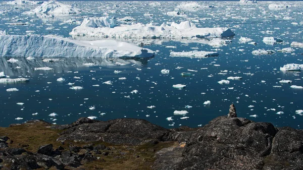 Góry Lodowe Oceanie Arktycznym Ilulissat Llulissat Przyroda Krajobrazy Grenlandii — Zdjęcie stockowe